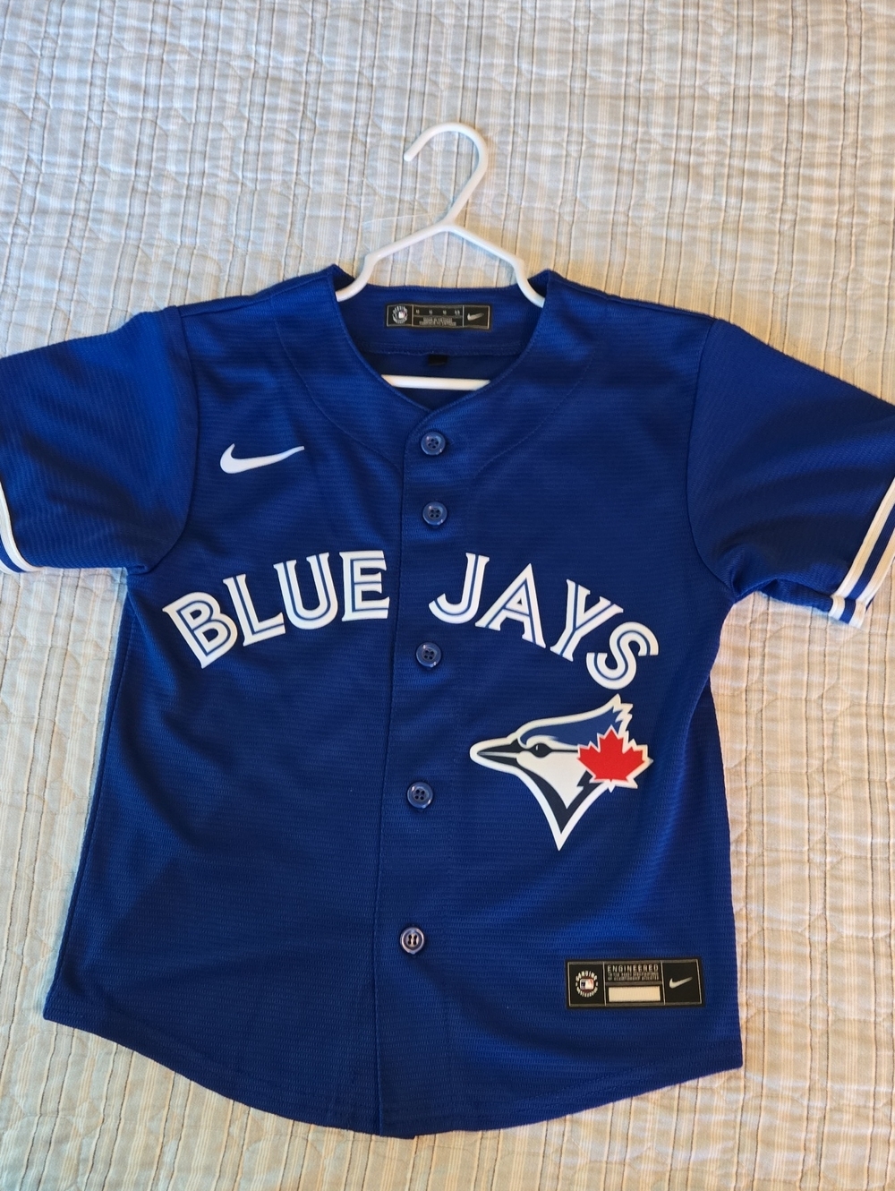 Nike Toronto Blue Jays Guerrero Jr. #27 Kids Button-Front Jersey